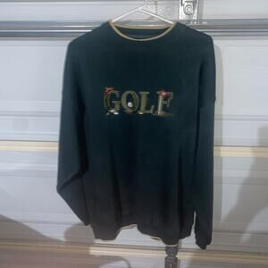 Vintage Danaggers Golf Sweatshirt Mens XLarge Green Embroidered Pullover 90s